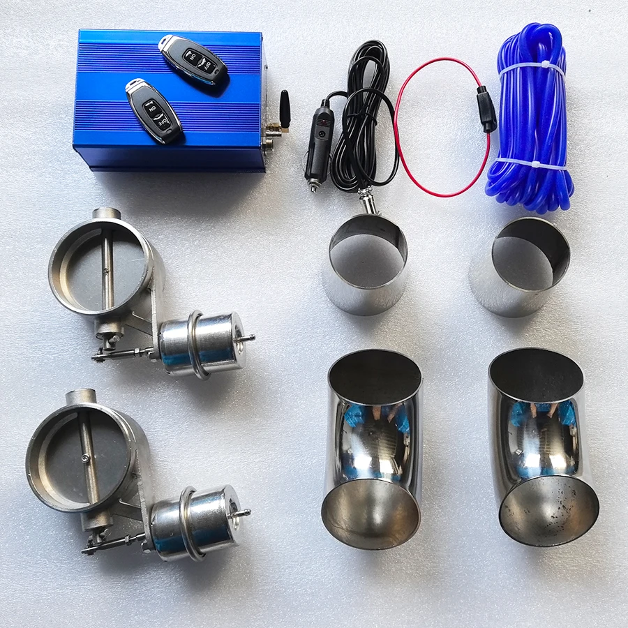 Car Exhaust Air Valve Vacuum Pump Operated Sound Cutout Two Valves System Remote Control Manufacturer