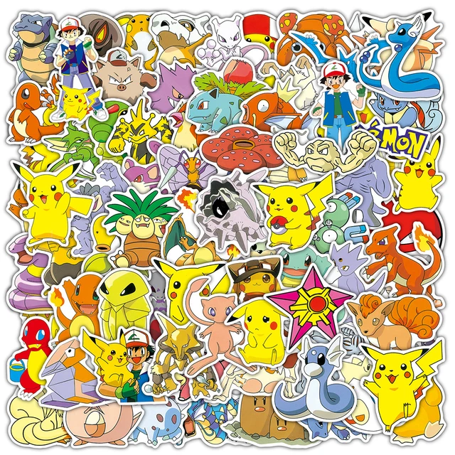 Stickers et autocollant Sacha et Pikachu pokemon