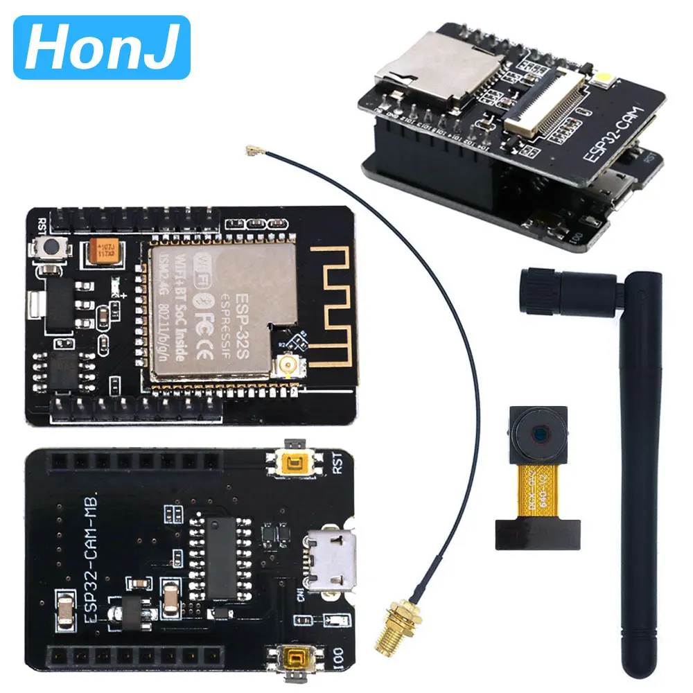 

ESP32-CAM-MB MICRO USB ESP32 Serial to WiFi ESP32 CAM Development Board CH340 CH340G 5V Bluetooth+OV2640 Camera+2.4G Antenna IPX
