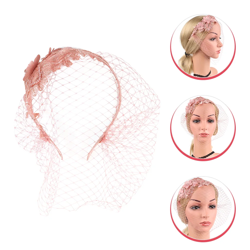 

Tiara Mesh Lace Headband Fasinators for The Hair Facinatiors Womens Veil Rhinestones Fascinators Hats Miss