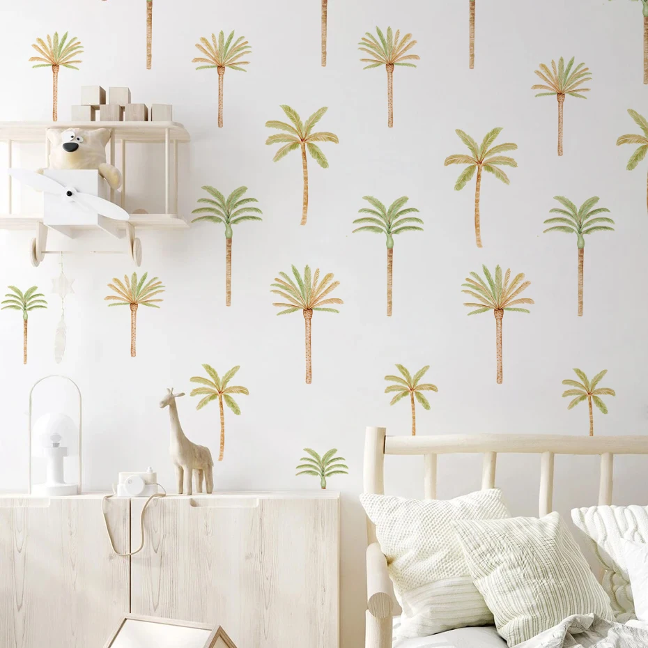 Boho Coconut Palm Tree Wall Sticker For Children Baby Girls Boys Room Nursery Wall Art Decals Vinyl Kids Bedroom Home Decor for wall stickers,luminous wall stickers,vinyl decal stickers,children room decoration