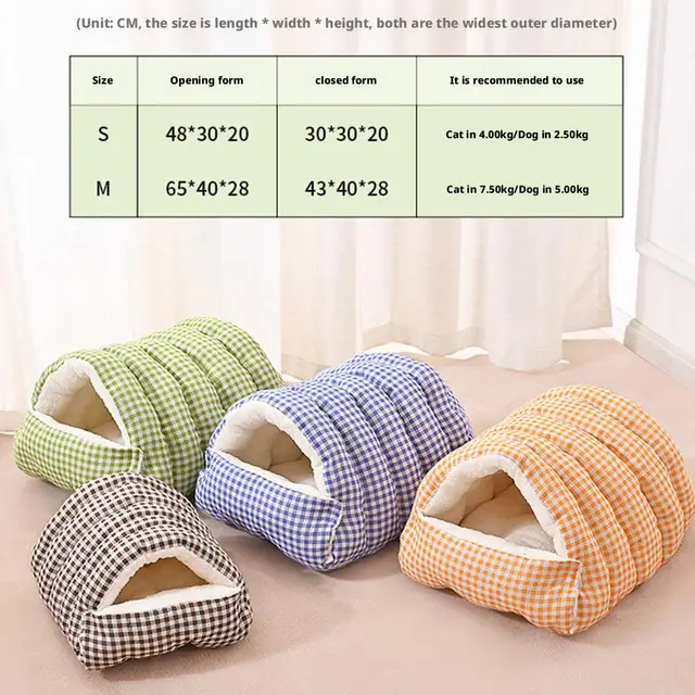 Cat Nest Four Seasons Universal Removable And Closed Cat Bed Winter Dog Nest Warm Sleeping Bag With Thick Velvet Pet Supplies 6