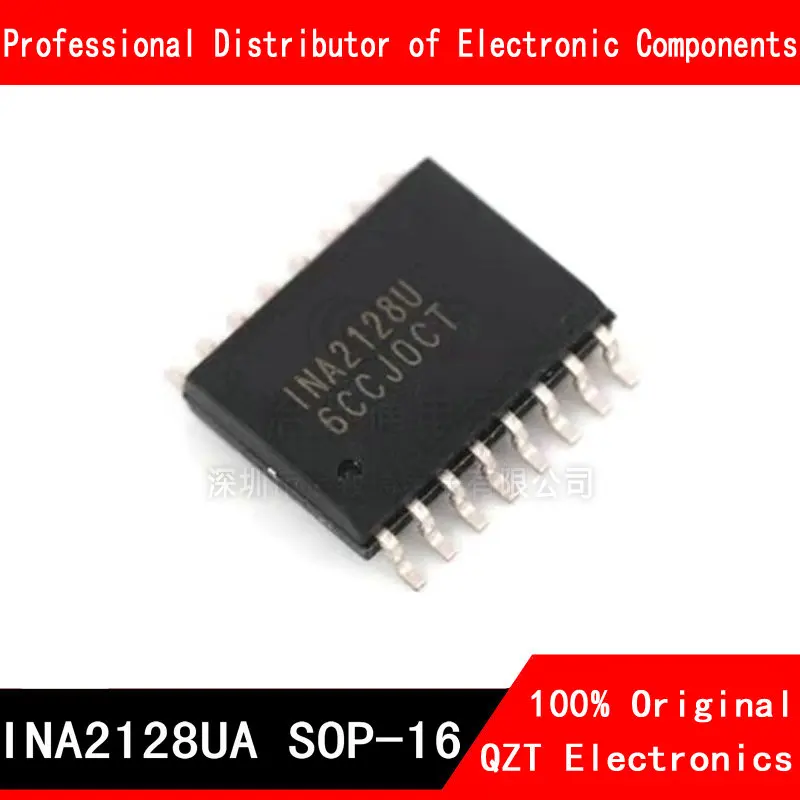 10pcs/lot INA2128UA SOP INA2128 INA2128U 2128UA SOP-16 new original In Stock ina2128u ina2128ua ina2128 sop16 low power instrumentation amplifier chip ic 100% brand new and original 1 10pcs electronics