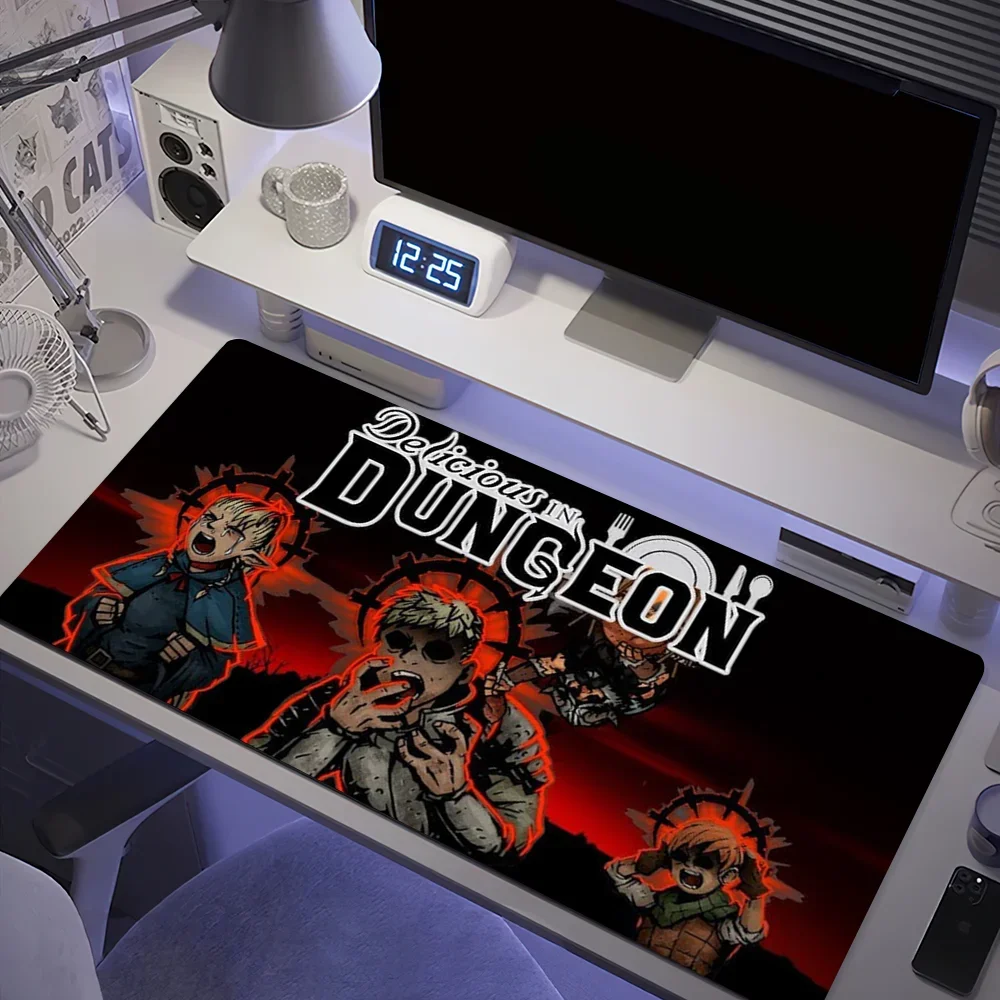 Delicious in Dungeon For PC Large MousePads Desk Gaming Mouse Pad Stitched Edges Non-Slip Rubber Base Extended 4