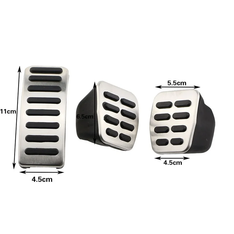 Car Pedals 1 Set Stainless Steel Car Gas Brake Pedals Skoda Fabia I II 1999-2015 Octavia 1U 1996-2010