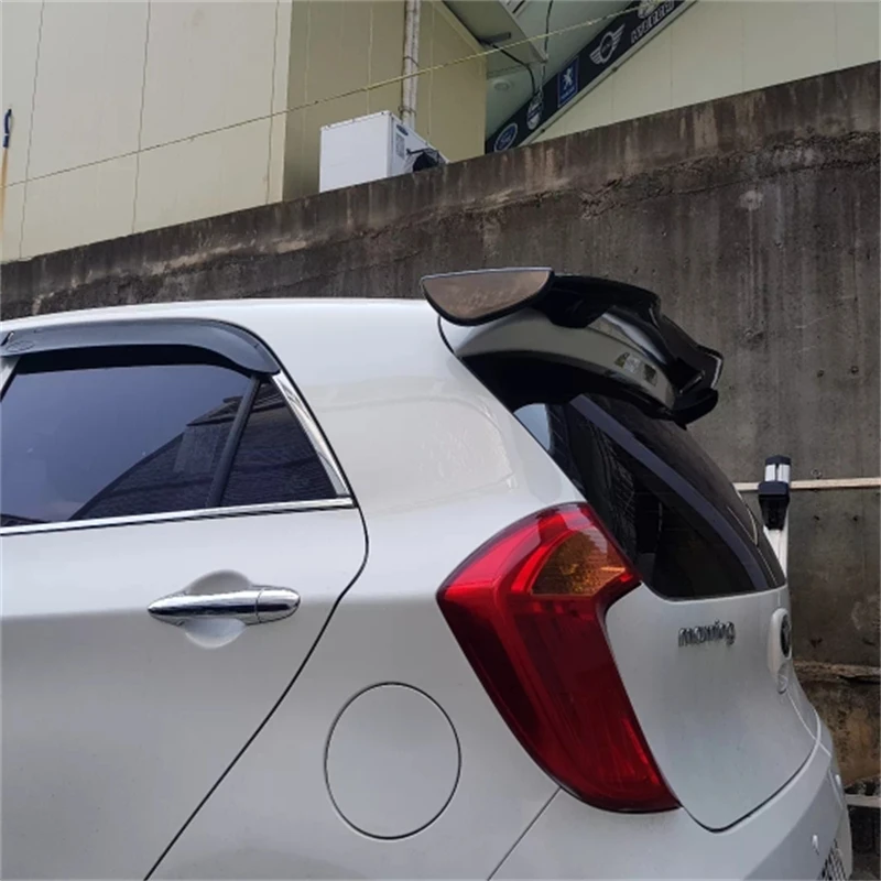 For KIA Morning Picanto Spoiler ABS Plastic Hatchback Universal Roof Rear Wing Body Kit Accessories