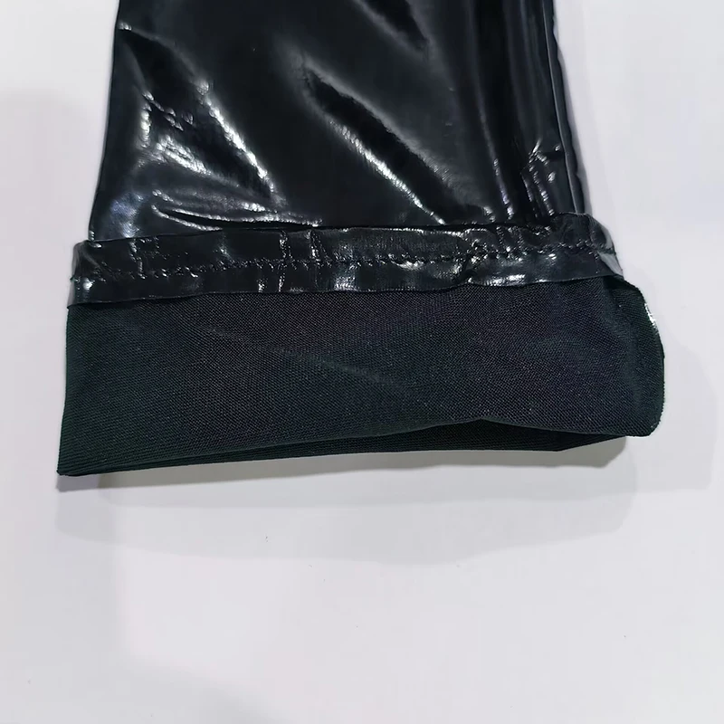 Black Leather Long Gloves Punk Rock Gloves Hip Pop Jazz Disco Bright Mittens Cosplay Women Sexy Party Dance Clubwear Accessories