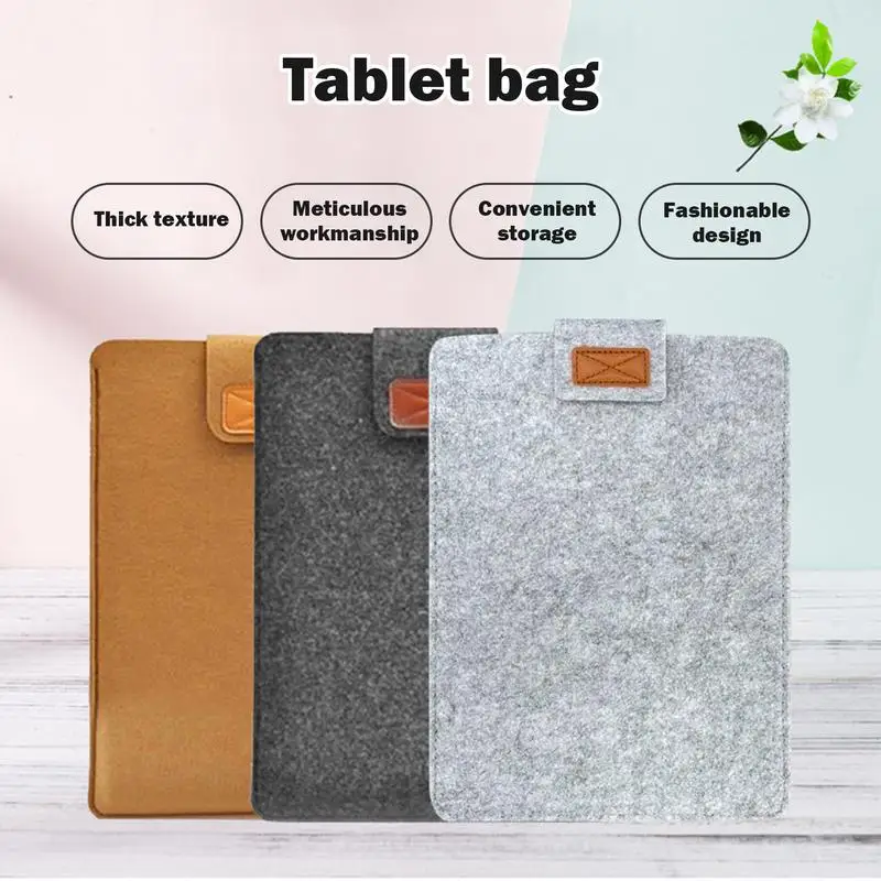 For IPad Pro Laptop Sleeve Bag Soft Felt Portable Laptop Pouch Envelope Design Laptop Sleeves Protection For Daily Use Commuting