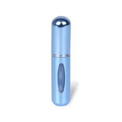 Portable Refillable Perfume Spray Bottle - 5ml Travel-Size Container (Bright blue)