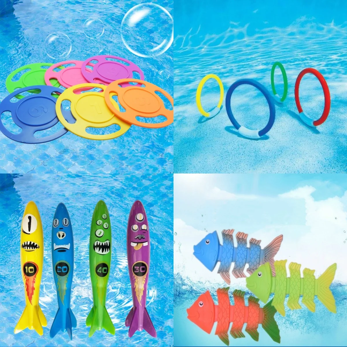 Children Swimming Octopus Pool Diving Toys Children Funny Octopus Diving Game Play Water Toys Underwater Training Fun Bath
