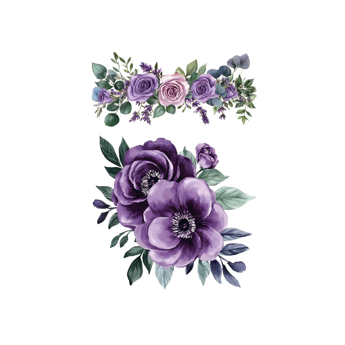 1PC Beautiful Purple Flower Stickers Bathroom Waterproof Toilet Stickers Self-adhesive Wall vinyl stickers,toilet stickers,toilet wall stickers,toilet seat stickers