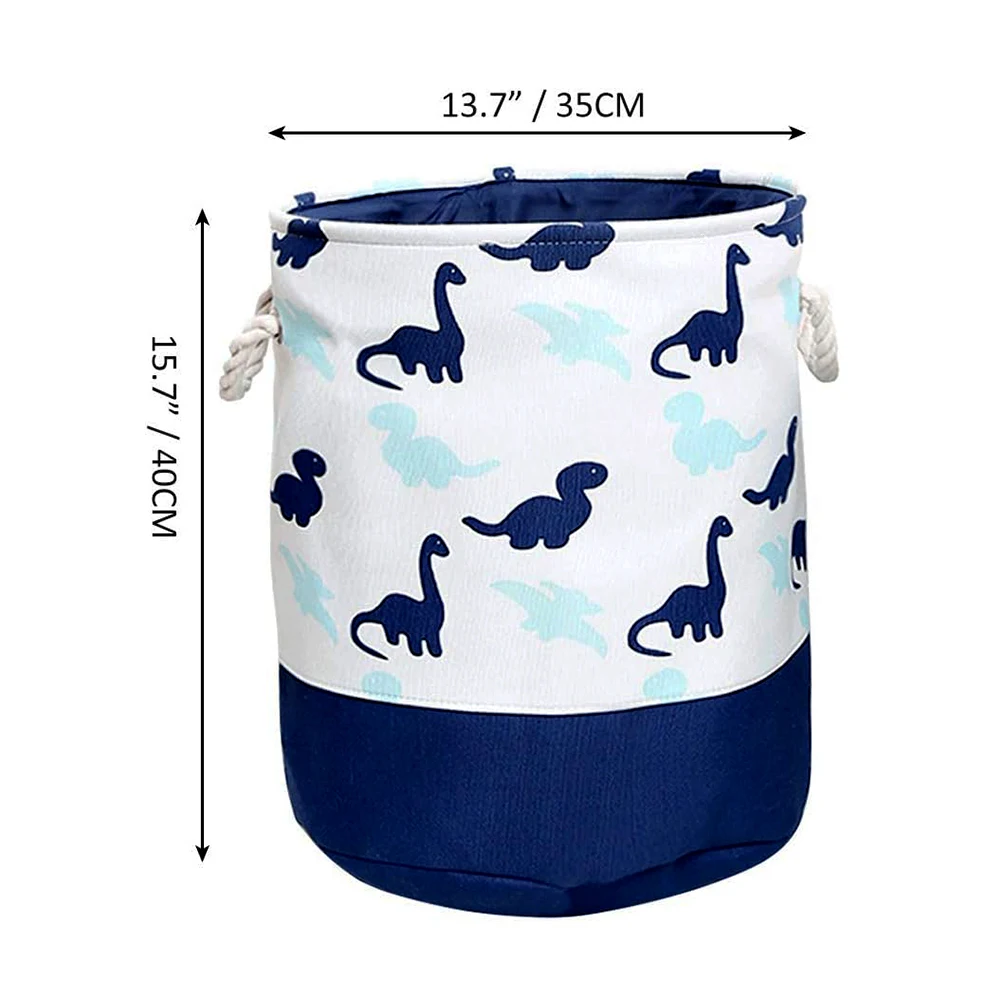 Large Cartoon Dinosaur Storage Basket For Baby Toys Clothes Fabric Foldable Laundry Hamper Boys Bedroom Organizer Nursery Hamper 3