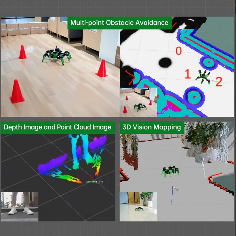 New JetHexa ROS Hexapod Robot Kit Powered by Jetson NanoLidar Depth Camera Support SLAM Mapping and Navigation Hiwonder