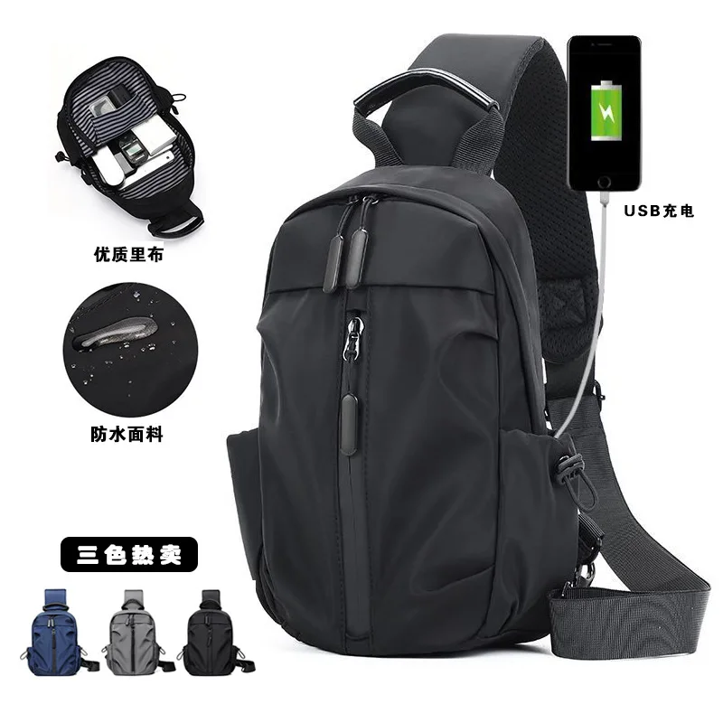 

Cross Body Bag Mens Sling Chest Bag with Anti-Theft Multi Pockets for Casual Daily Use Work Business Travel Running Cycling