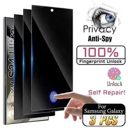 Enhanced Privacy Tempered Glass Screen Protector with Fingerprint Unlock Support - Anti - Spy Protection - 3pcs