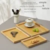 Bamboo Tray for Storage Organization, Tea Tray, Home Decoration, Wooden Tray, Kitchen Accessories 2