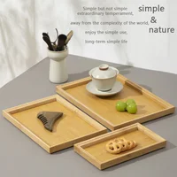 Bamboo Tray for Storage Organization, Tea Tray, Home Decoration, Wooden Tray, Kitchen Accessories 2
