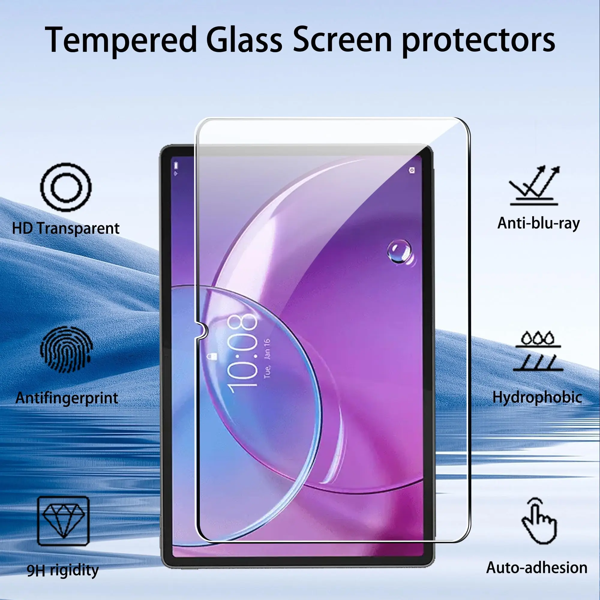 Premium HD Clear 9H Durable Bubble-Free Anti-Scratch Tempered Glass Tablet Screen Protector (13 Inch)