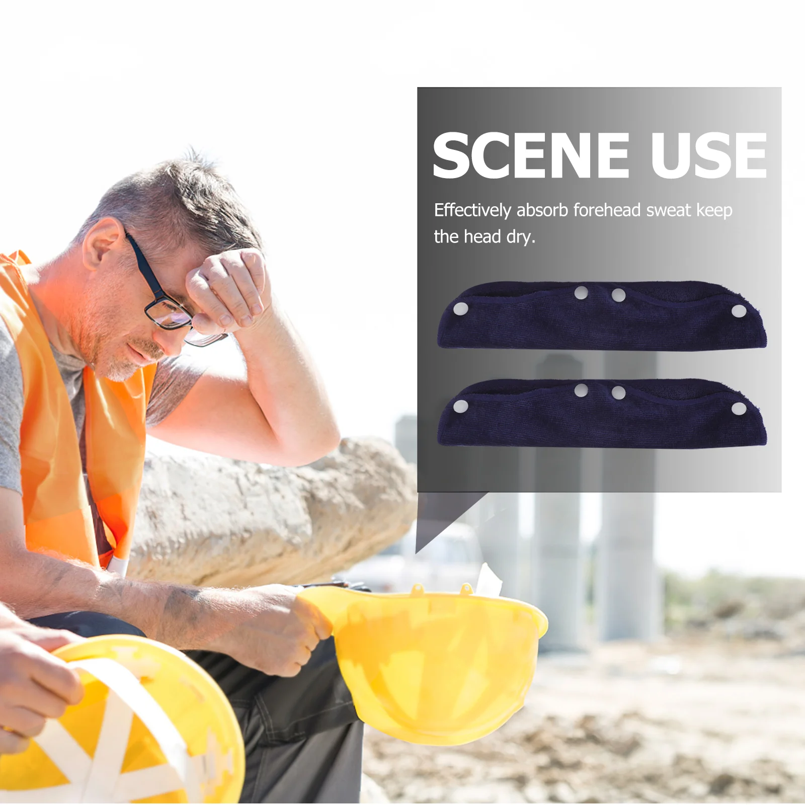 

5pcs Reusable Hardhat Sweatbands Safety Sweatband Construction Sweat Bands
