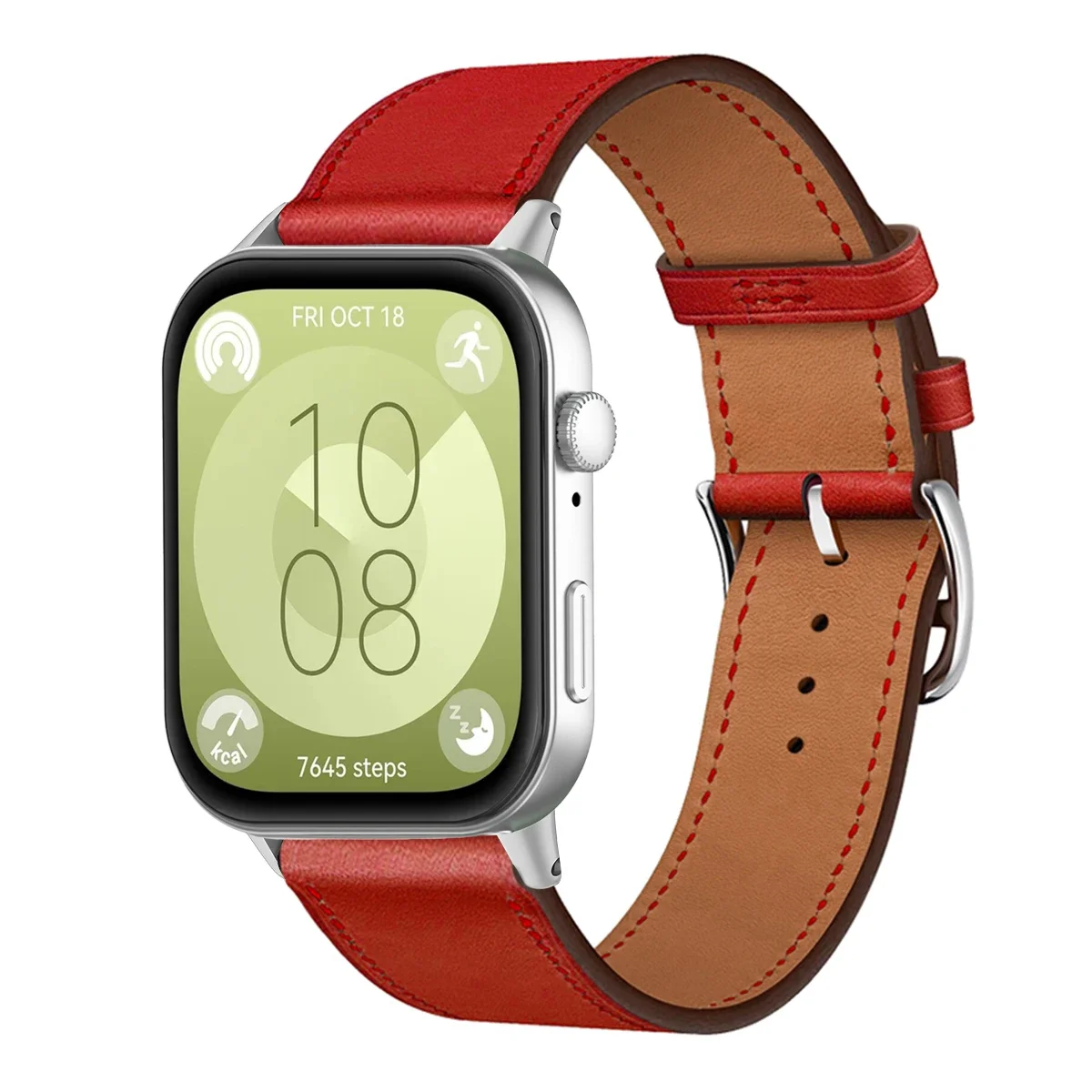 Premium PU Leather Sport Wristband Bracelet - Universal Smartwatch Replacement Strap