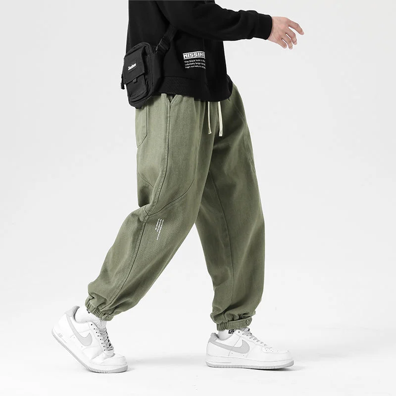 

2022 Men's Workwear Loose Leisure Trousers Fashion Trend Hip Hop Joggers Sweatpants Homme Elastic Waist Casual Pants M-4XL