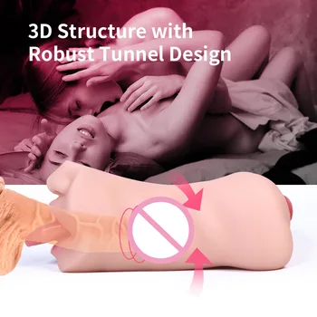 3 IN 1 Male Masturbation Tools Pocket Pussy Sexy Toys for Men with Realistic Vagina Masturbator Cup Sex Doll Sex Toys for Men 18 6