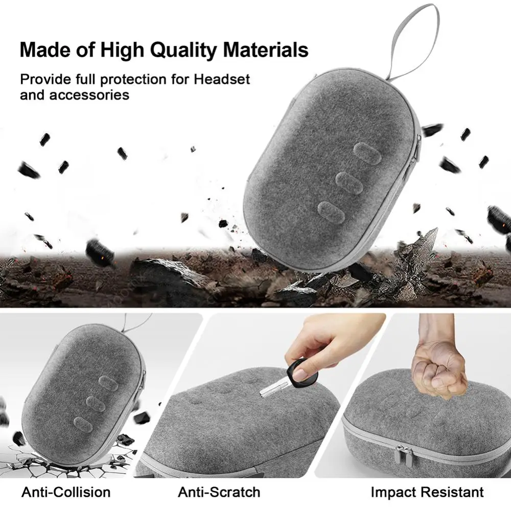 EVA 충격 방지 휴대용 하드 캐리 케이스 가방, 긁힘 방지 핸드백, 어깨 스트랩 포함, 오큘러스 퀘스트 3, 메타 퀘스트 3