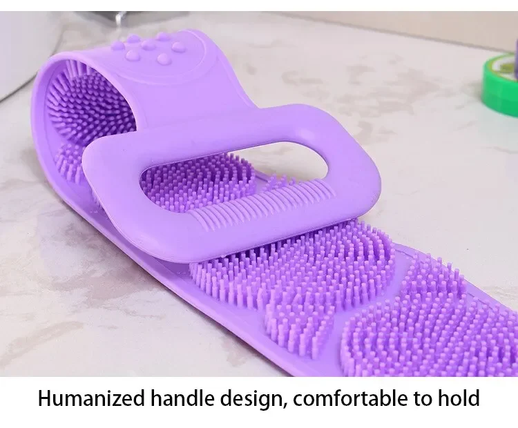 Silicone Body Scrubber  Massage Brush - Bath Towel Shower Belt for Skin Exfoliation
