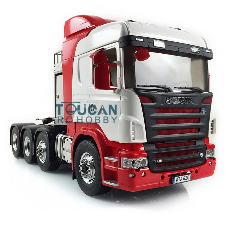 LESU 1/14 8*8 Painted RC Tractor Truck Car Model Metal Chassis W/ Cabin Servo 540 Motor Gearbox Light Sound System Controller 3