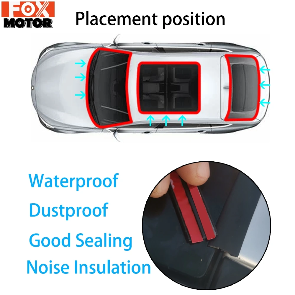 3M Molding Trim Rubber Seal Weather Strip Window Windshield - Foto 11