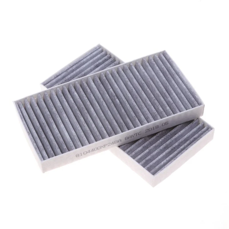 1Pair Auto Active Carbon Cabin Air Filter Suit For Great Wall FENGJUN 6 Pickup WINGLE 6 Pickup OEM NO 8104400XP24BA