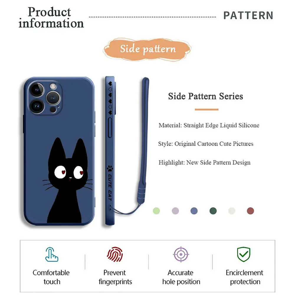 Lucky Cat Silicone Cover Bag with Lanyard - Cute and Durable Protective Case