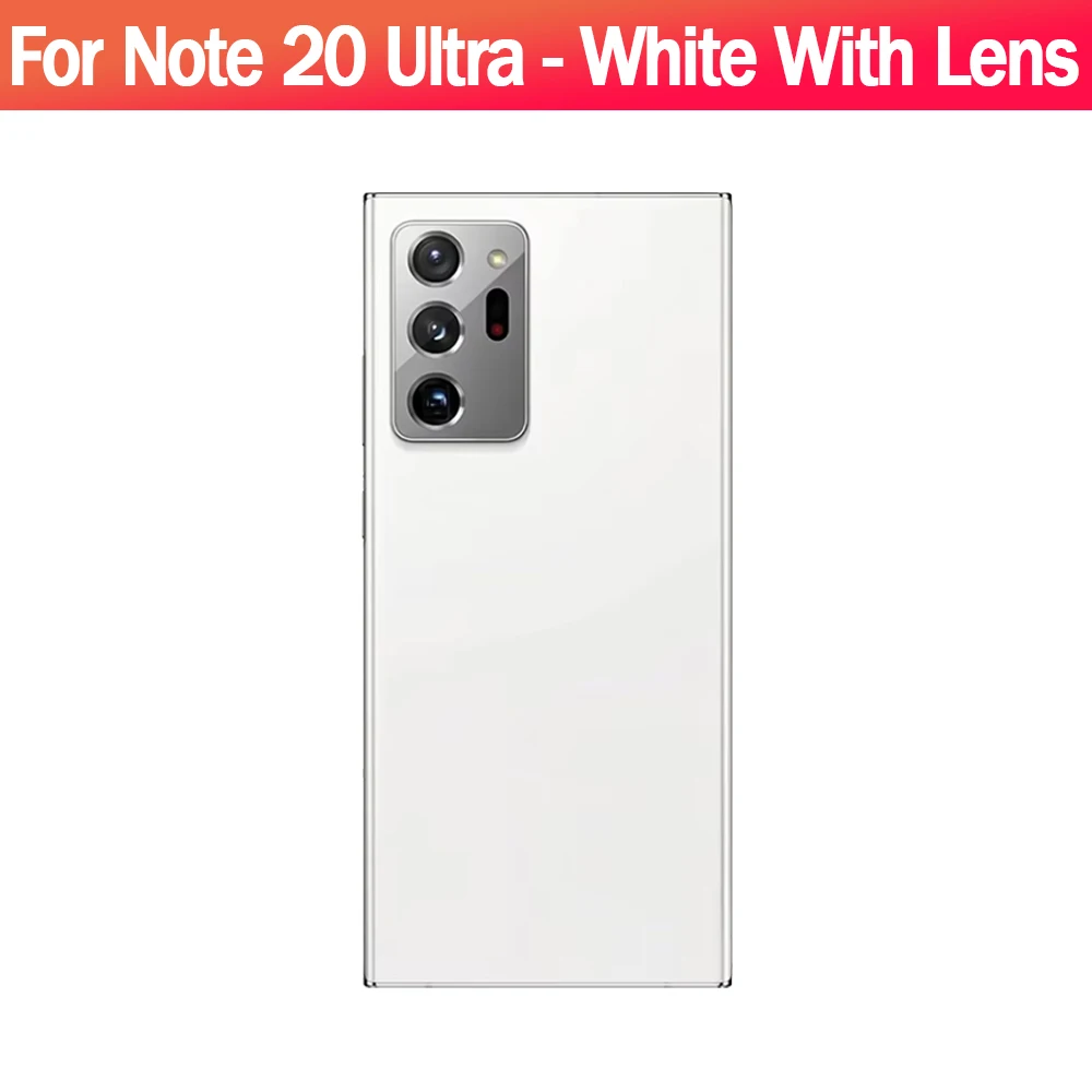 SAM-Note20Ultra용 유리 후면 커버 케이스 카메라 유리 접착제가 포함된 후면 유리 배터리 도어
