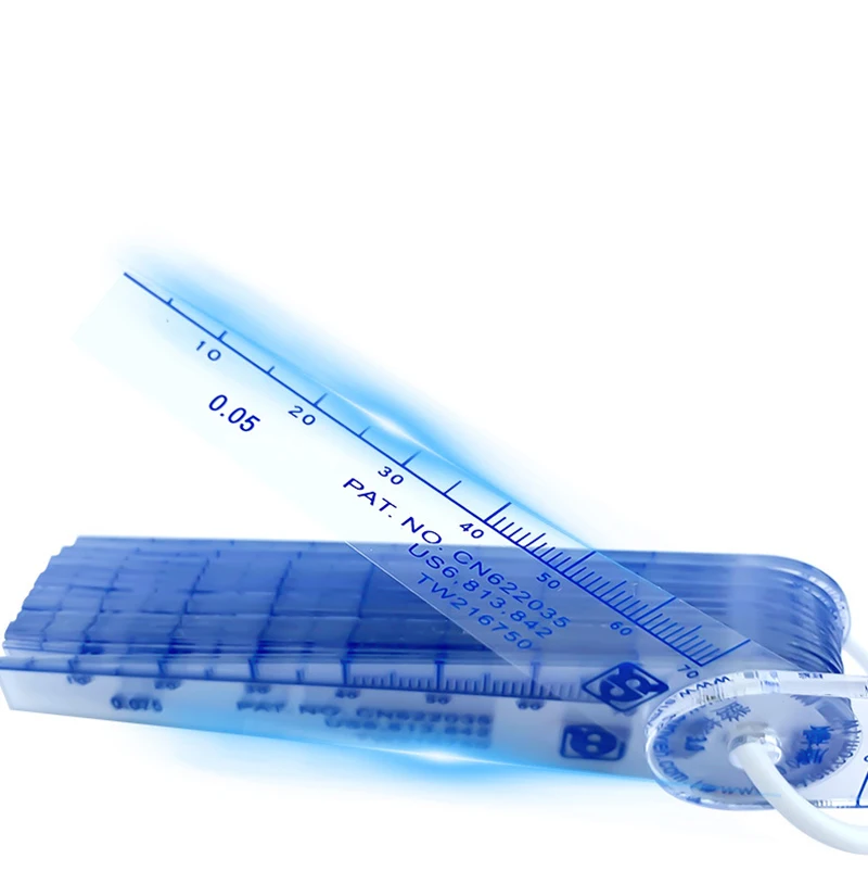 Description Picture 5 of item21 Blades Feeler Gauges Metric Measurement 0.05-1.0-1.5-2.0mmThickness Gap Metric Filler Feeler Gauge Plastic Measuring gap gage