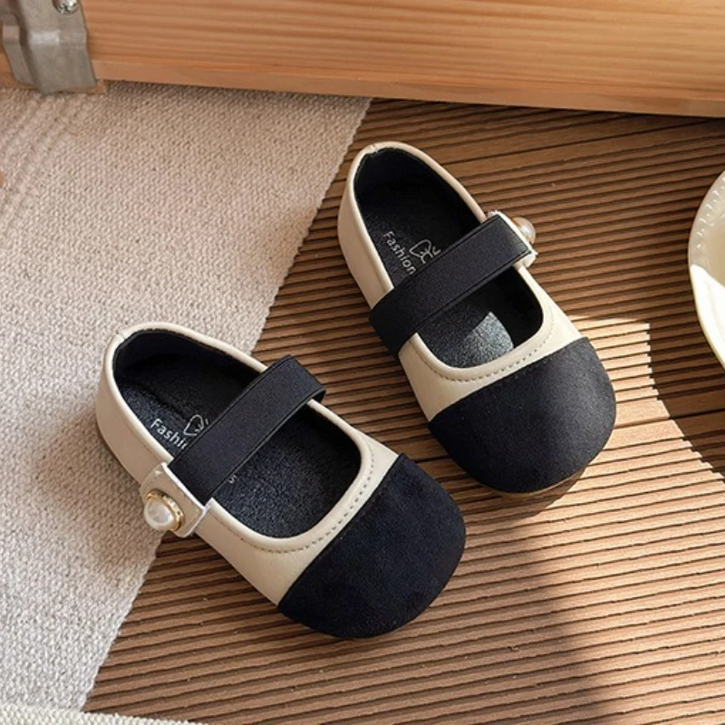 Girls Leather Shoes Korean Style Soft Anti Slip