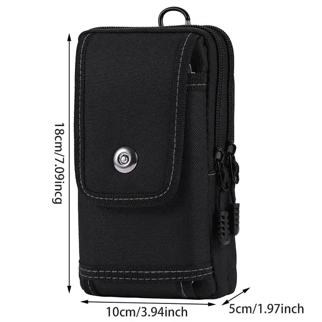 Aucuu Tactical Waist Bag - Waterproof MOLLE EDC Pouch With Phone Holster & Hook For Hiking, Camping, Travel - View #14