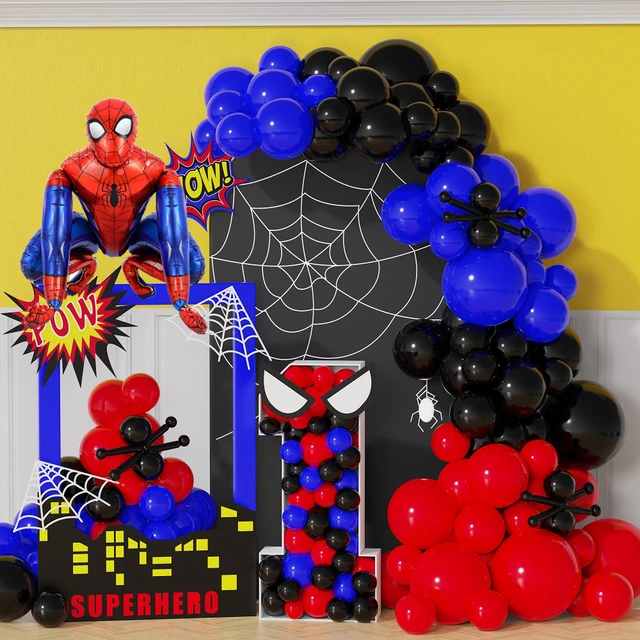 Taille 6 Ballon spiderman super hero en aluminium 3D, décoration