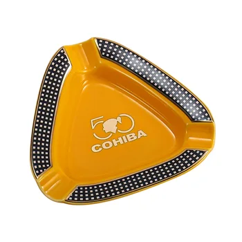 Cigar Ashtray 3 Slot Cigar Cigarete Tobacco Ash Tray Classic Small Ceramic Cigar Ashtray Holder FOR COHIBA Cigar Accessories