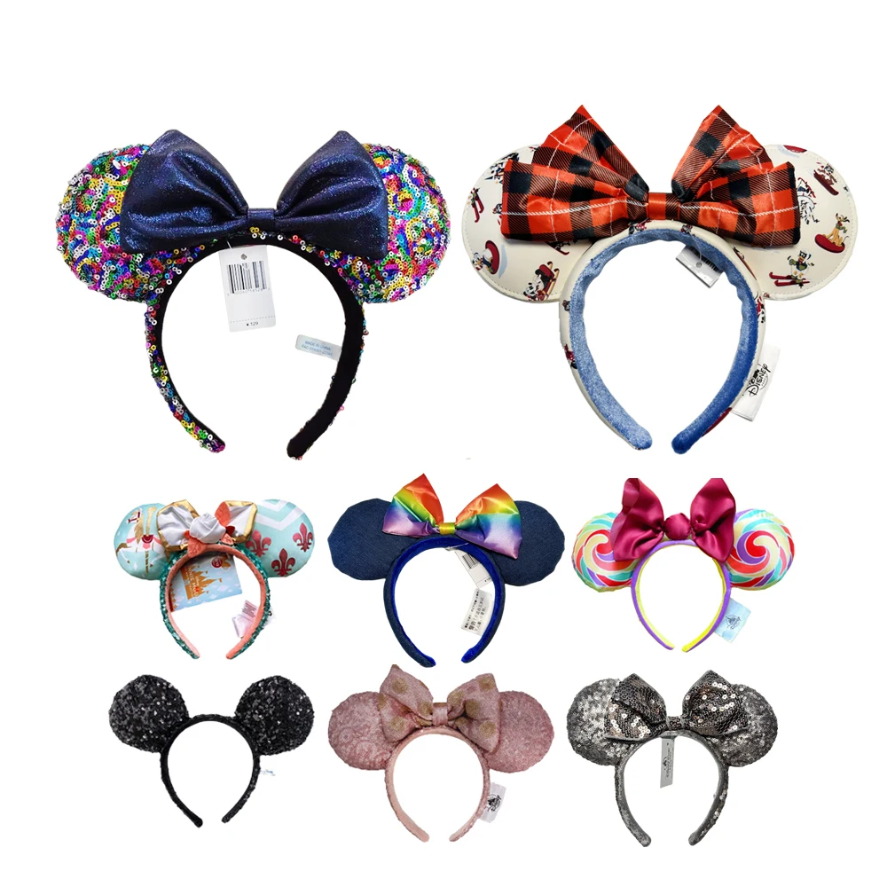 Disney Hair Bows Ears Headband Holiday party Blue fairy Bows Hairband EARS COSTUME Headband Cosplay Plush Adult/Kids Gift