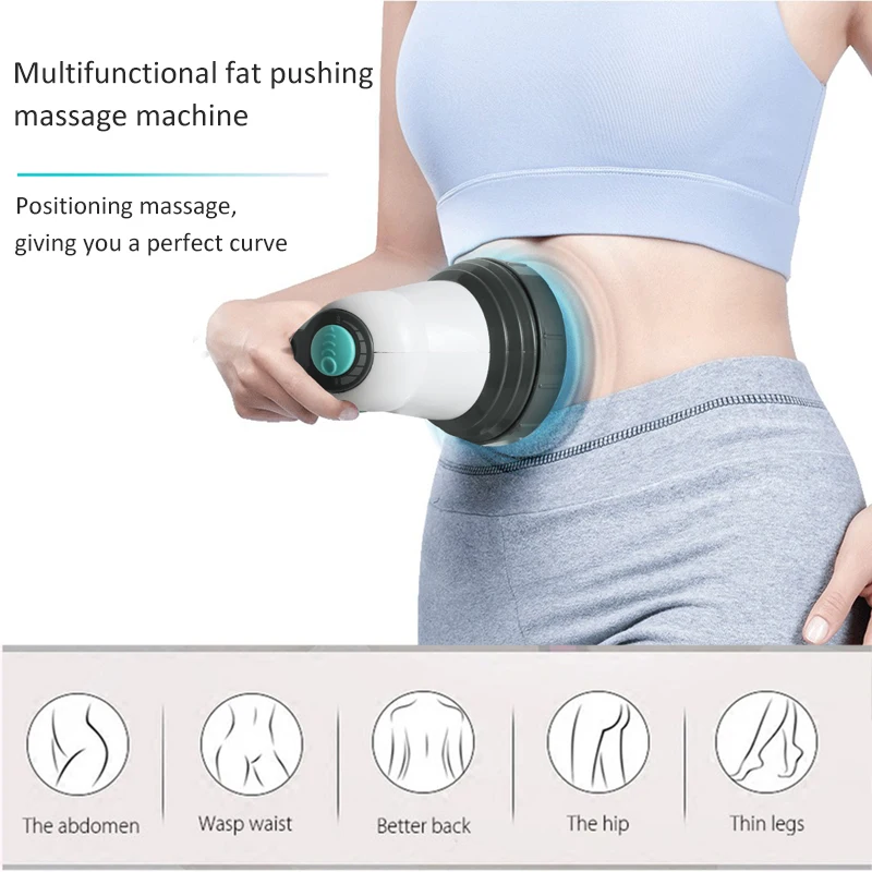 Masajeador corporal adelgazante con rodillo anticelulítico, eléctrico, de mano, infrarrojo, para brazos, piernas, caderas, abdomen, eliminar grasa._voghion.com