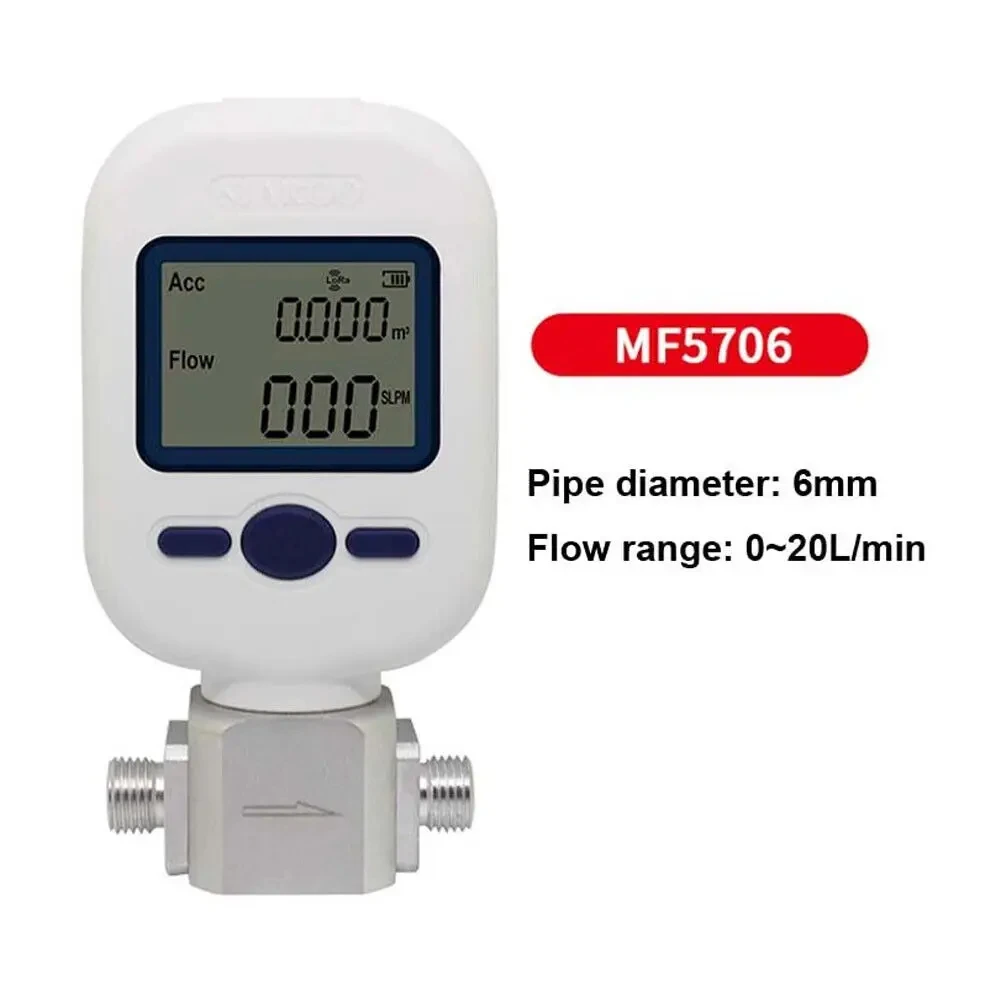 Portable Digital Gas Flow Meter Air Flow Meter Compressed Air Oxygen Nitrogen Th
