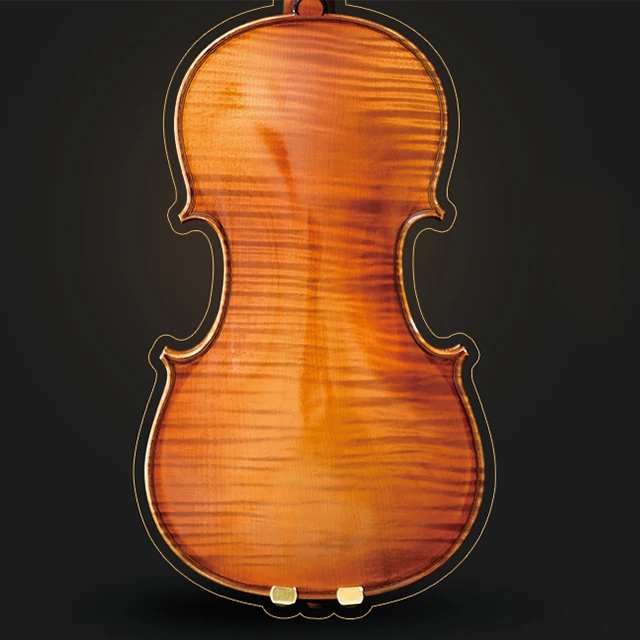 LZS 4/4-1/4 Violin Handmade German Violin Oil Varnish Solid Wood With Bow