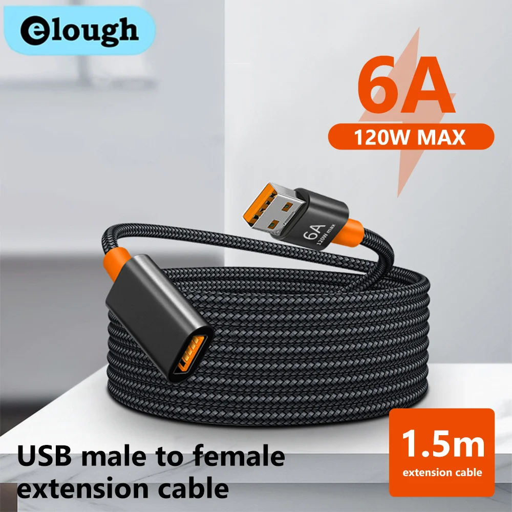 Elough USB3.0 연장 케이블 데스크탑 컴퓨터 노트북 연장 케이블 연장 U..