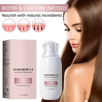 Eau de riz fermentée pour la croissance des cheveux, huile essentielle pour la repousse des cheveux, traitement du cuir chevelu, sérum anti-chute, spray densifiant pour cheveux à base de plantes 2