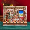 DIY Christmas Casa Wooden Doll Houses Miniature Building Kits with Furniture USB Power Sound Dollhouse for Adults Birthday Gifts 1