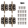 Antique Bronze Crown Hinges 6 Holes Jewelry  Box Decorative Cabinet Hinge 6-pole Flat Hinge Box Packaging Hinge Buckle 6