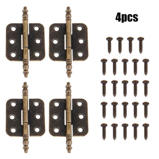 Antique Bronze Crown Hinges 6 Holes Jewelry  Box Decorative Cabinet Hinge 6-pole Flat Hinge Box Packaging Hinge Buckle 6