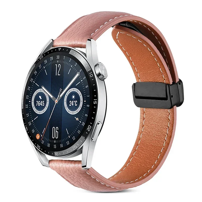 Magnetic Leather Bracelet - 22mm Premium Smartwatch Band