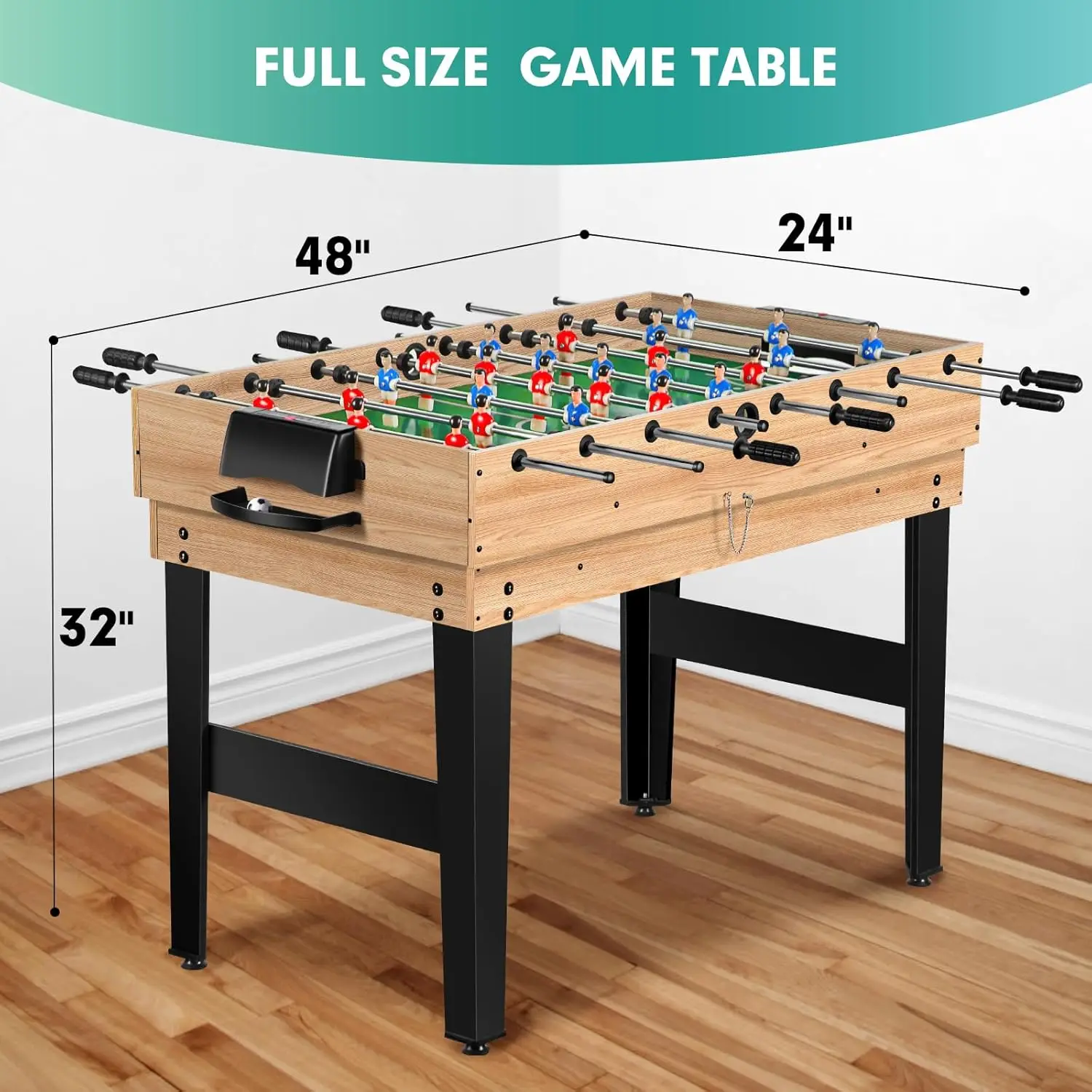 12-in-1 Game Table - 48" Combo Game Table, Ping Pong Table, Foosball Table, Air Hockey Table, Pool Table - Sports Arcade Games 4