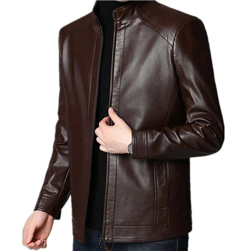 Leather Jackets Crocodile brand Vintage Leather Jacket Streetwear Casual Blazer Jackets Man Outerwear Men Leather Suit Jacket Men Slim Fit Coats